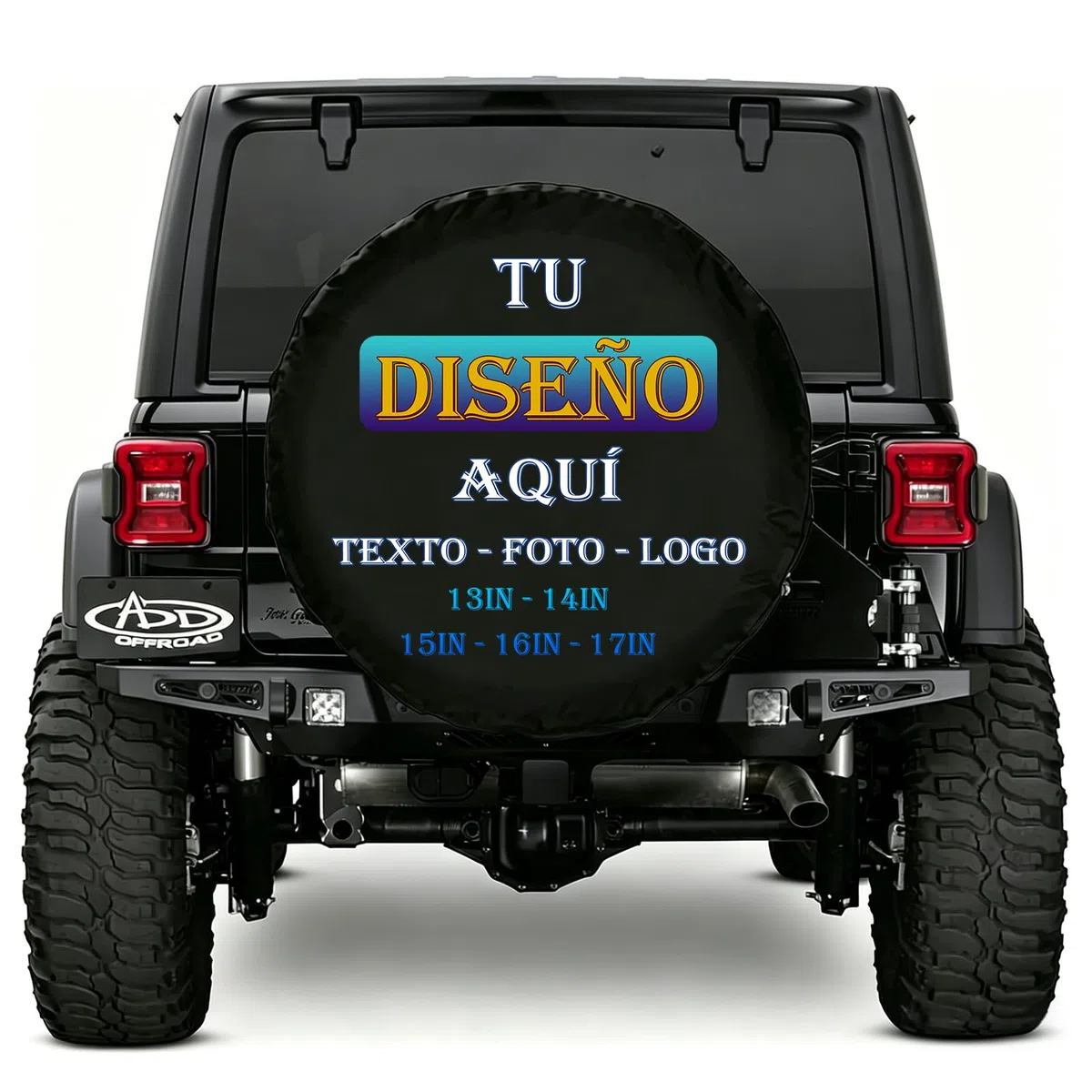 Funda Rueda Repuesto Personalizado agregue su Foto/Logotipo/Texto Funda de Rueda 4x4 Personalizada de Repuesto Impermeables, a Prueba de Polvo para remolques campistas,RV,SUV