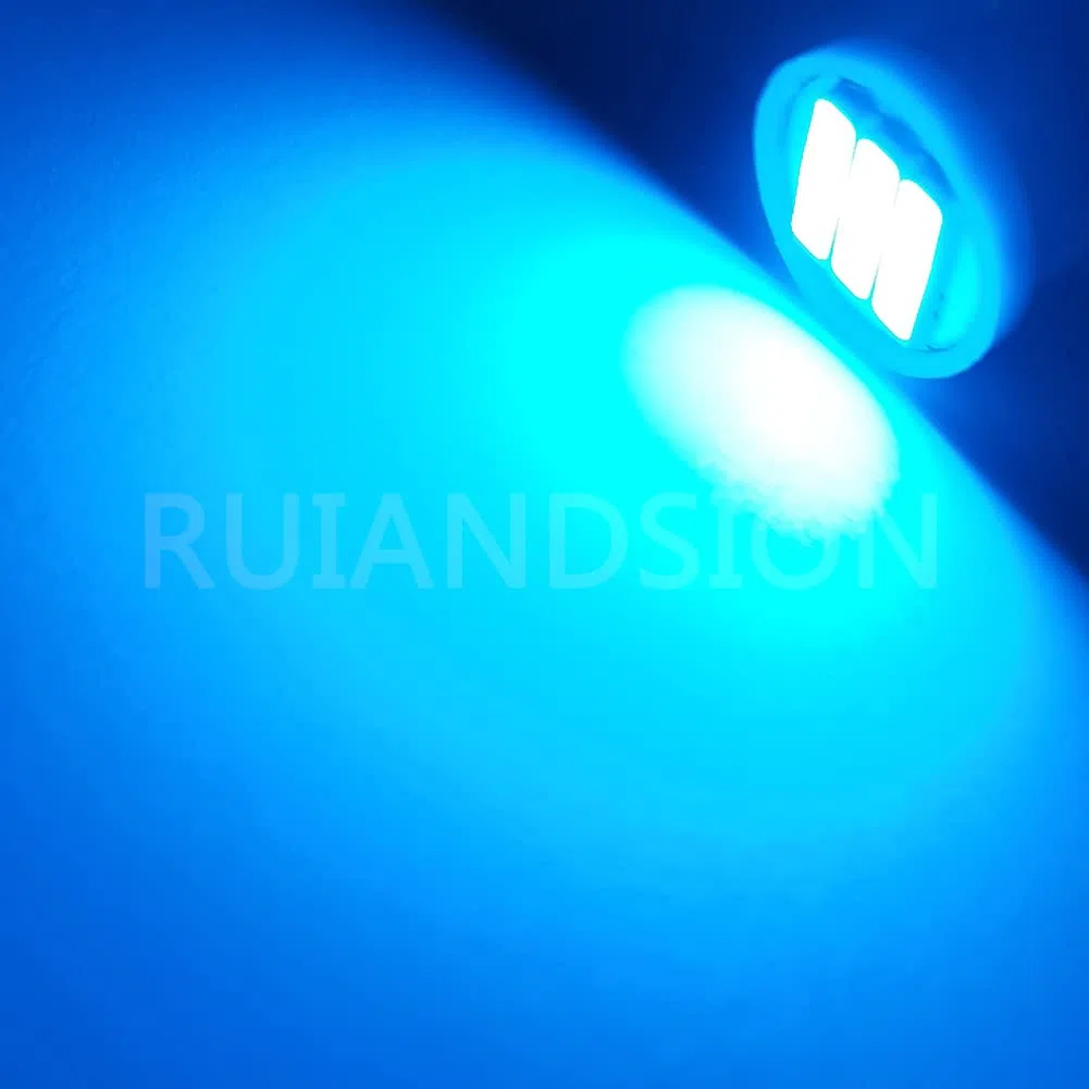 Ruiandsion 10 unids 194 bombillas LED azul 24 V 168 2825 T10 LED cuña bombilla reemplazo para puerta interior coche cortesía luces de matrícula
