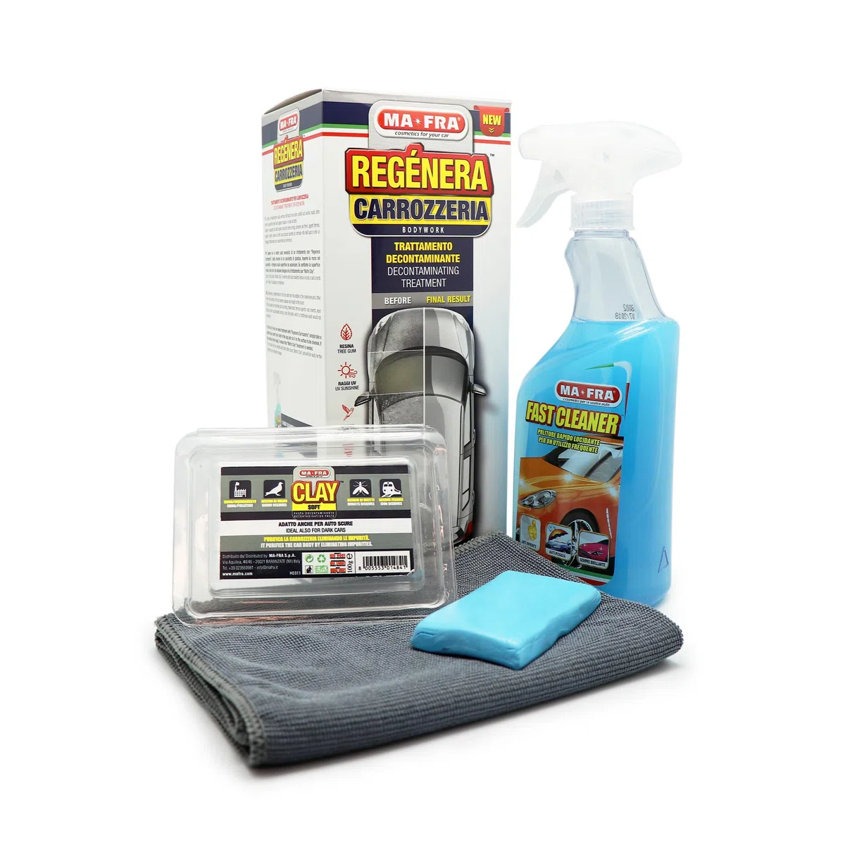 Mafra Kit Regénera, Tratamiento Completo para Carrocerías, de Coches y Motos