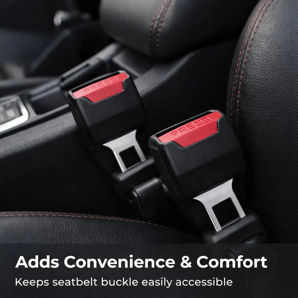 Accesorios Generales para automóviles, Negro y Rojo, Pack de 4 Piezas, con Clip Insertable