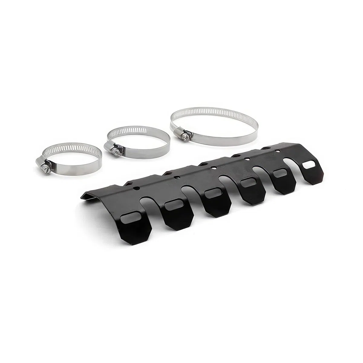 Protector de manguera de silenciador de escape de motocicleta, cubierta de escudo térmico, accesorios de reparación profesionales de protección contra golpes de motocicleta de aluminio, negro