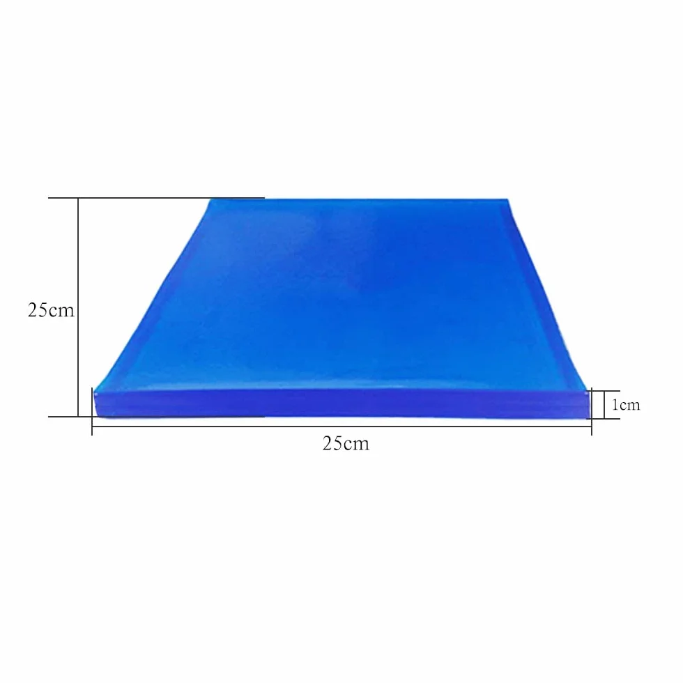 asiento gel para moto, Cojín de gel para motocicleta modificado, cojín amortiguador, cómodo y suave (azul) (25*25*1 cm)