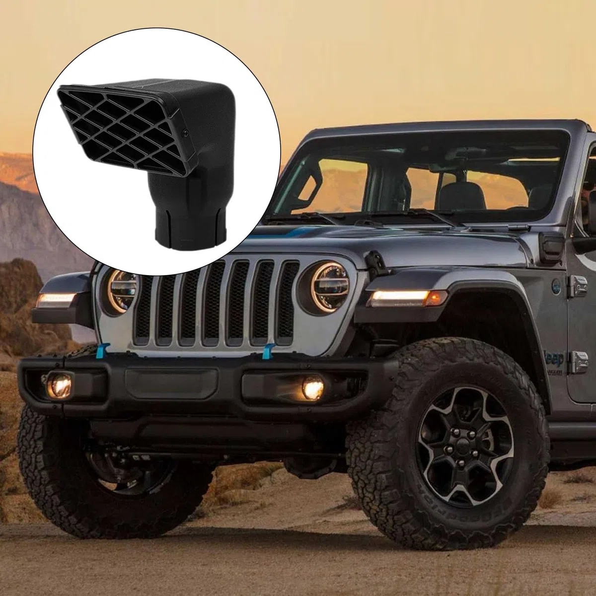 Cabezal de snorkel para barro de coche - Kit de admisión de aire, de snorkel | Cabezal de codo ligero para vehículos todoterreno, camiones 4x4, robusto de flujo de aire