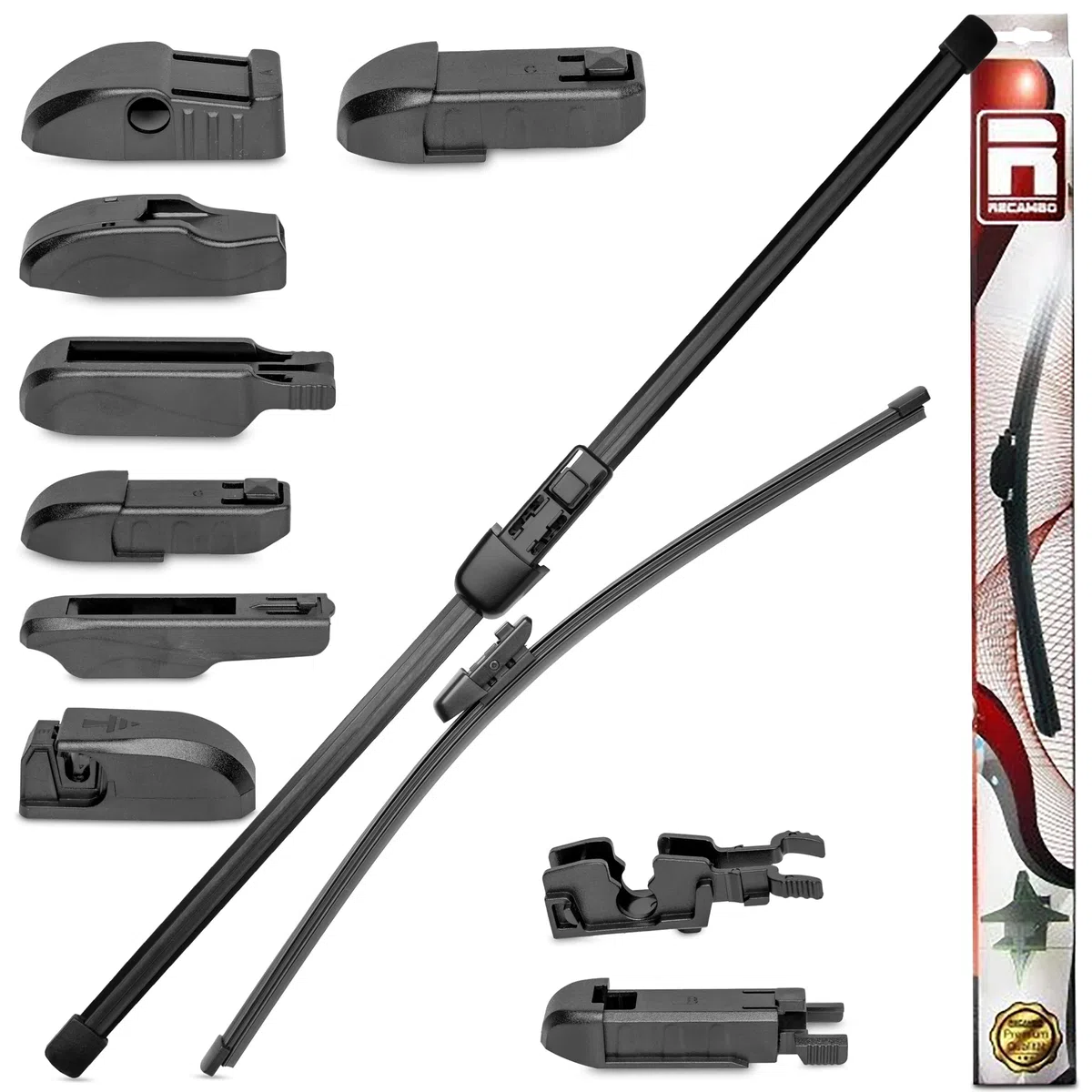 RECAMBO Juego completo de limpiaparabrisas delantero y trasero apto para BMW X1 | tipo F48 | año de fabricación 2015-2022