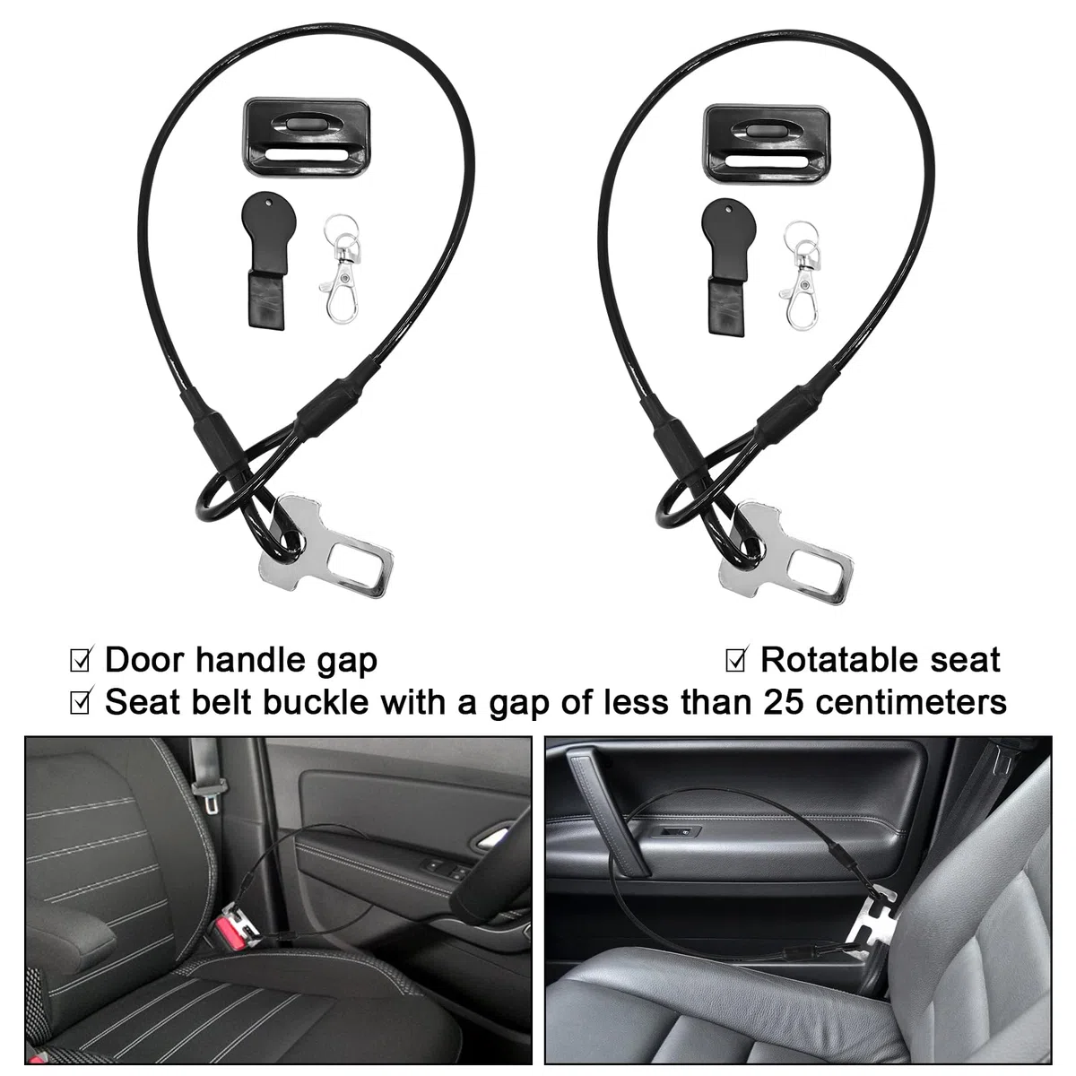 2 Set Protección contra robo para autocaravana: Protección contra robo para autocaravana, protección contra robo para la puerta de autocaravanas, resistente barra de seguridad de metal para