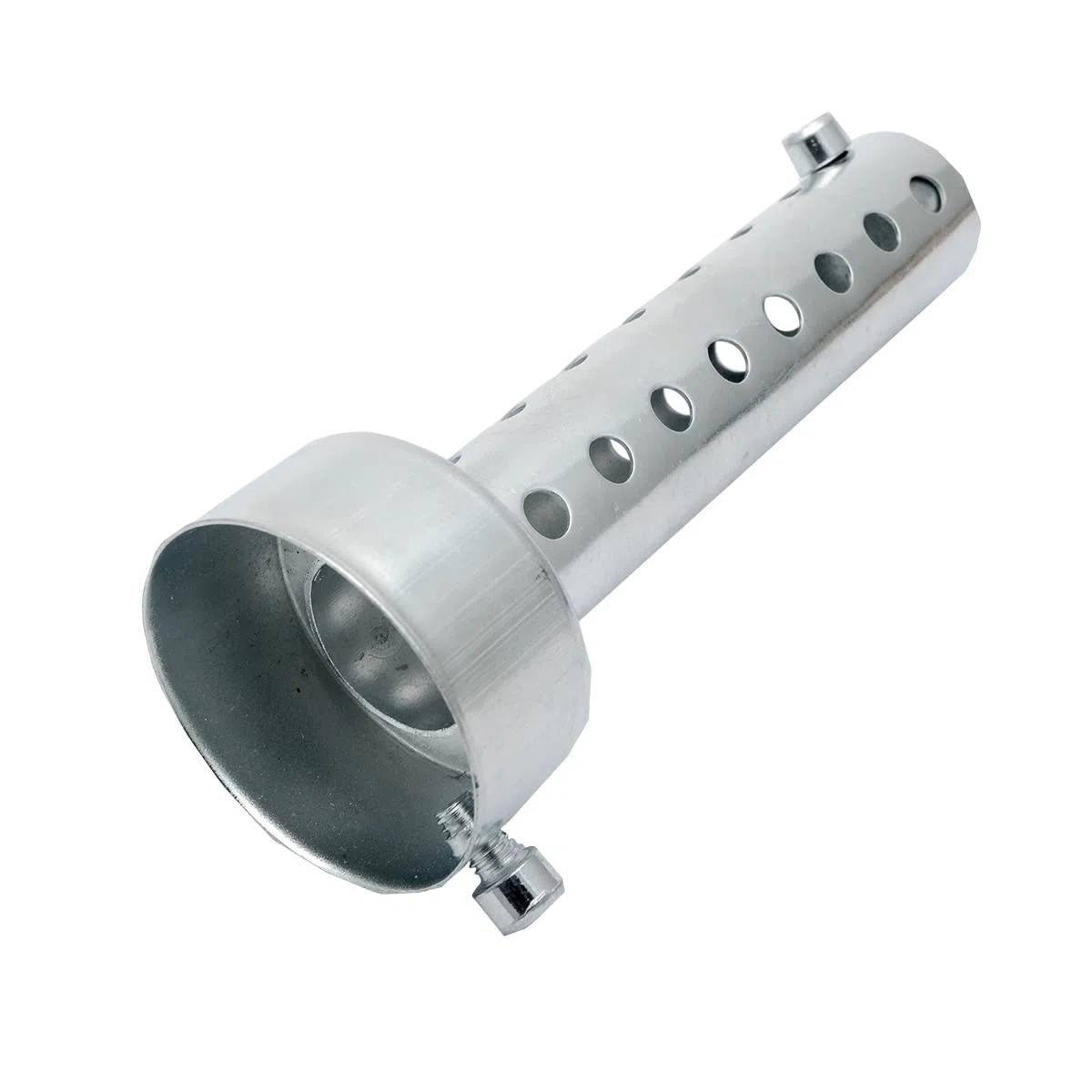Riloer 2X 42mm Universal para silenciador de escape de motocicleta deflector DB Killer silenciador corto, plateado