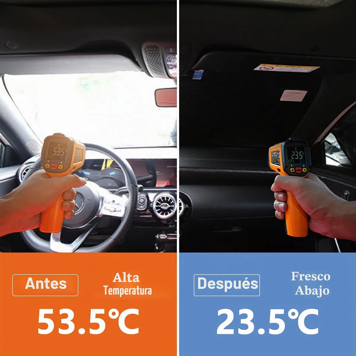 Parasol para Parabrisas Delantero de Coche,Cubierta de Parabrisas Coche con Magnético,Rayos UV,Protección Solar para la Mayoría de Los Vehículos,199 x 127 cm