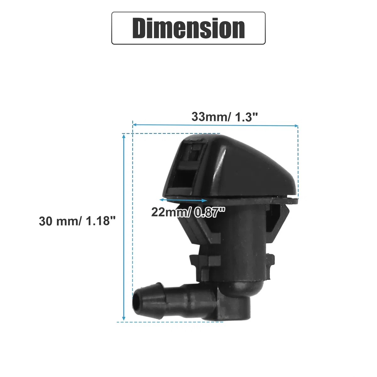 sourcing map 2Pcs Boquillas De Lavado De Lavaparabrisas Delantero 7C3Z-17603-A para F150 2007-2011