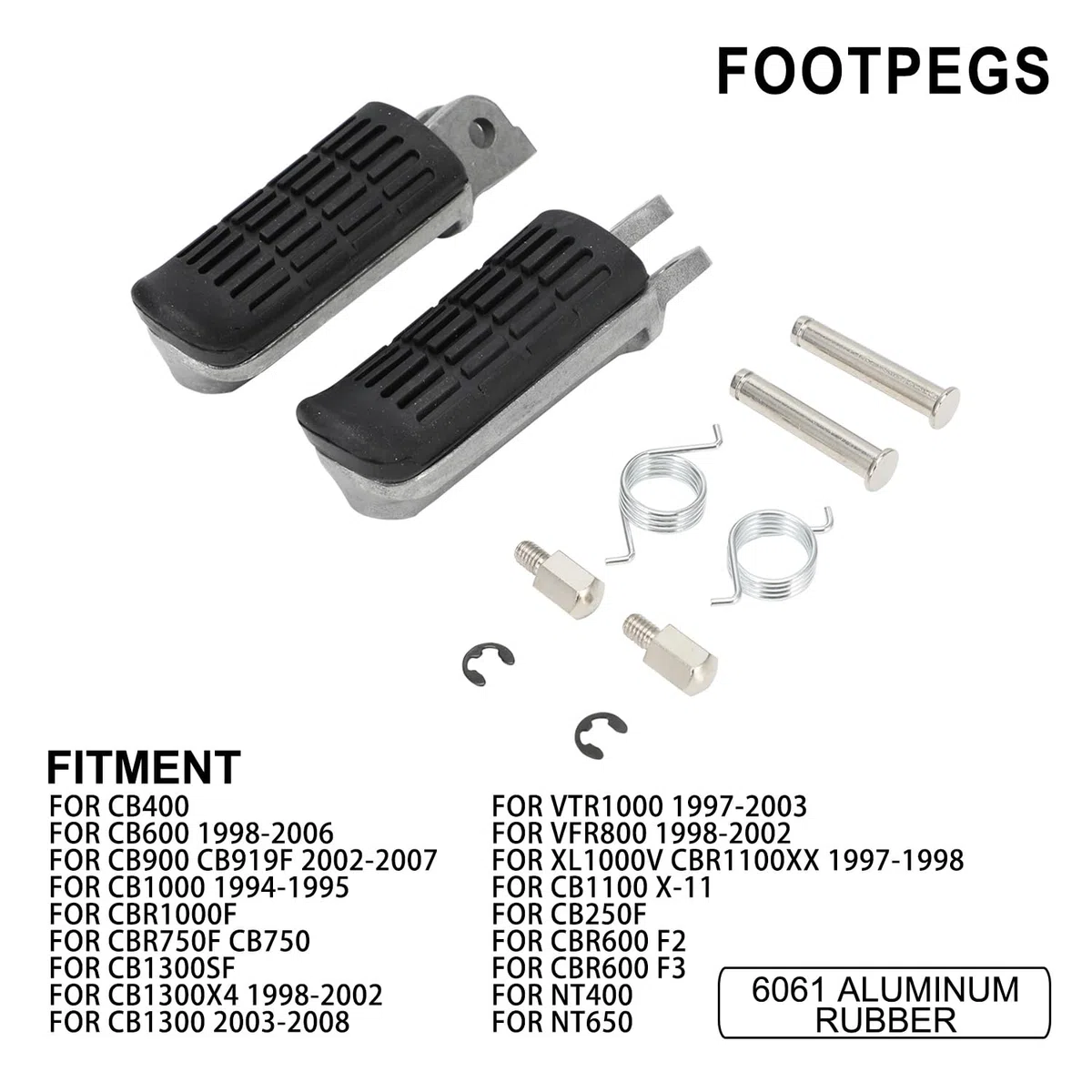Estriberas Moto Reposapiés Moto para CB250F/400/600/750/900/919F/1300/1300SF/1000/1300X4 CBR1000F/750F VTR1000 VFR800 NT400/650