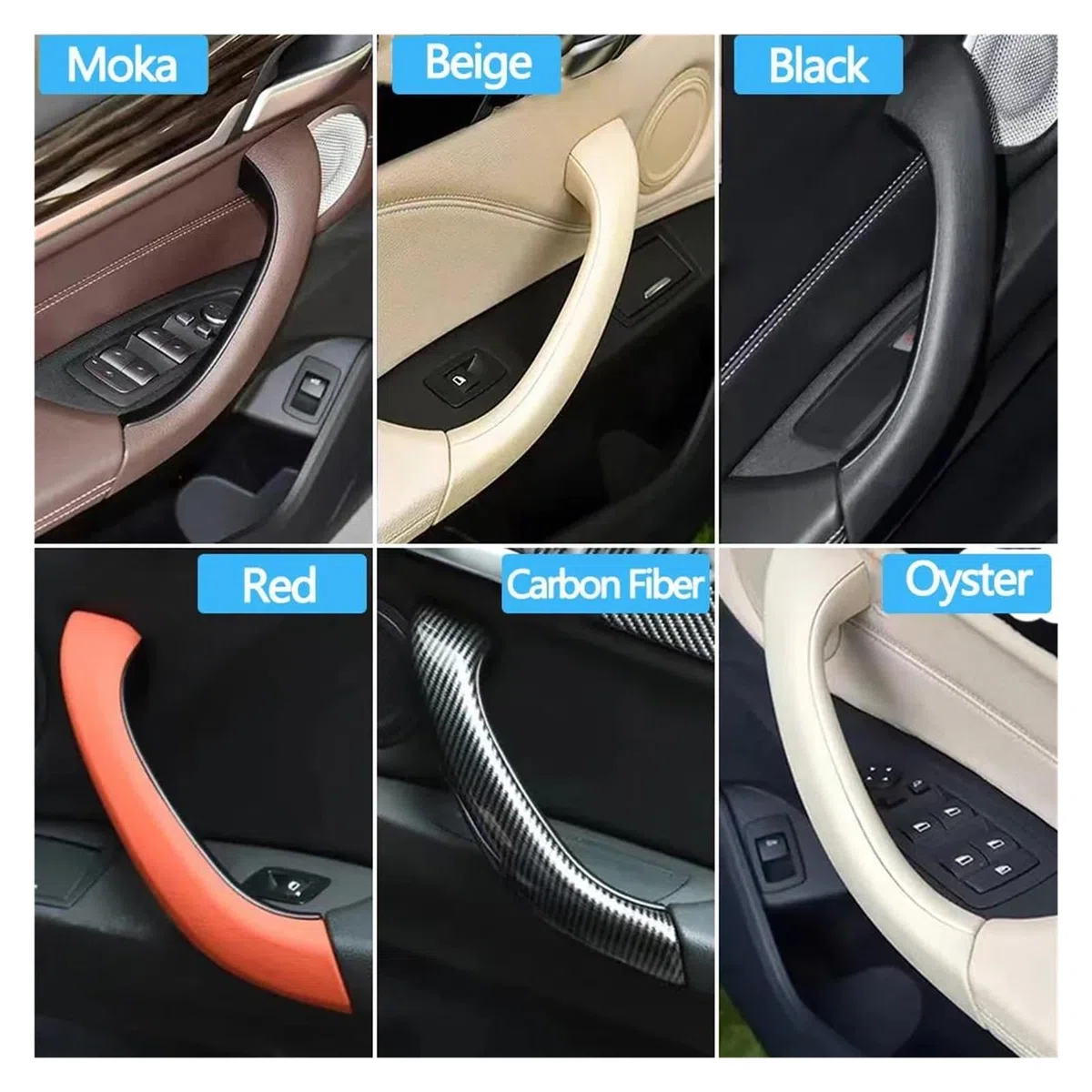 Manija interior puerta coche Para BMW Para X1 X2 Para F48 F49 F39 2016-2020 Interior Del Coche Delantero Trasero Izquierdo Derecho Tirador Puerta Cubierta Exterior Trim Reemplazo Cubierta manija puert