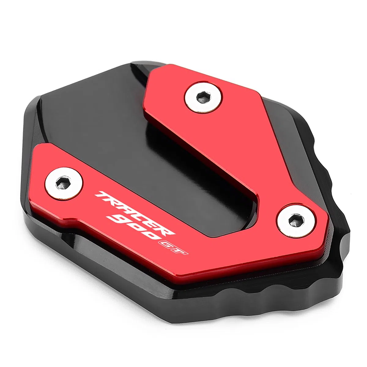 Motocicleta Soporte Pie Caballete Lateral Enlarger Placa CNC Aluminio Pad Para TRACER 900 GT 2018-2024