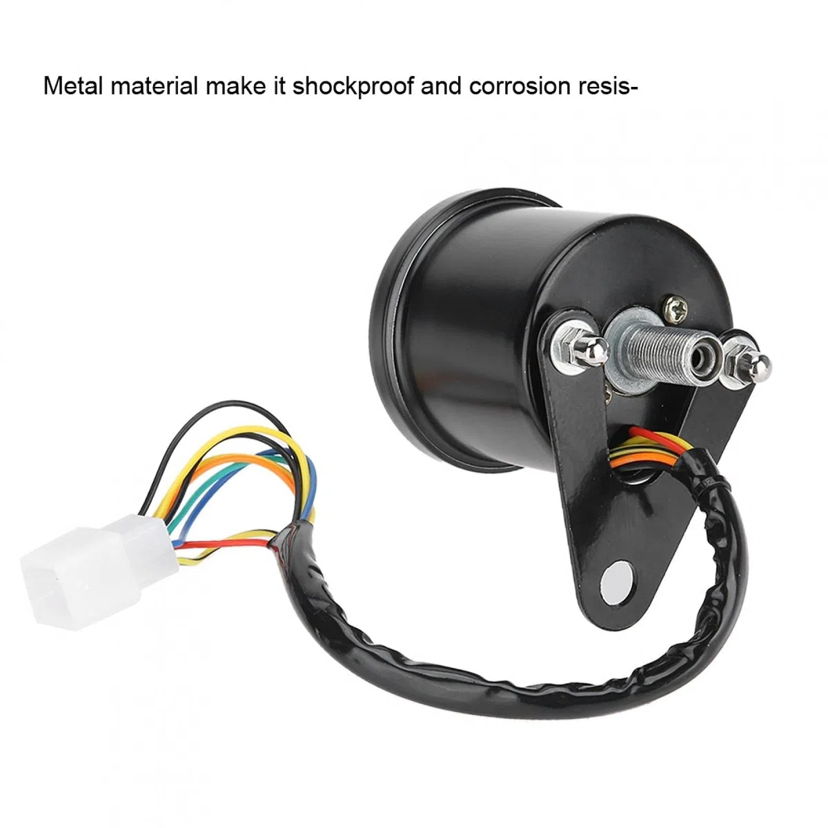 KIMISS Cuentakilómetros LED para moto, universal para café racer, velocímetro de 12 V con doble escala, kit de iluminación trasera, medidor de velocidad