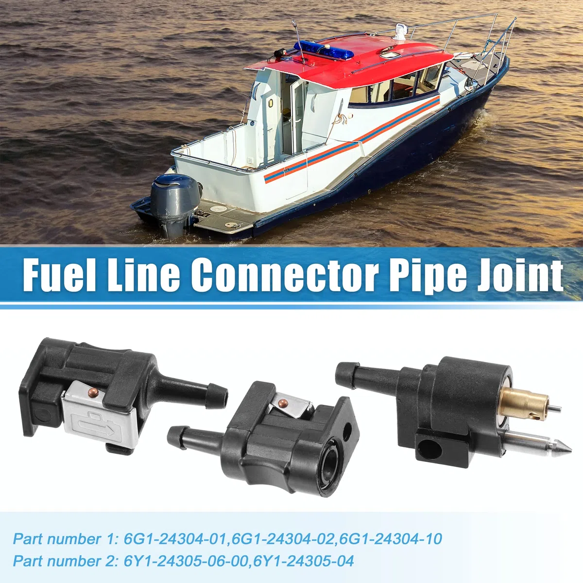 X AUTOHAUX 3uds Marino Barco Motor Combustible Línea Conector Accesorios Macho Accesorios