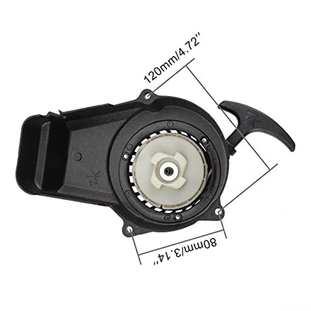 Conjunto de retroceso de arranque de motocicleta para motores de 43 cc, 47 cc y 49 cc, pieza de repuesto para mini motos de cross y scooters con diseño resistente a la corrosión