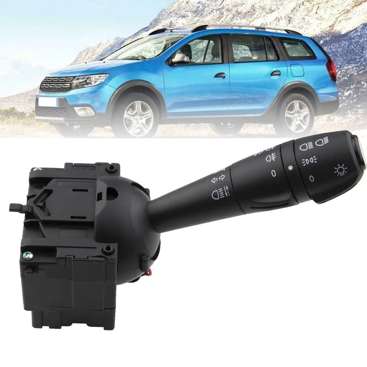 KASturbo Mando Palanca Luce Volante Intermitente Interruptor para Dacia Logan Lodgy Sandero Dorker Clio 8201167988 255405056R