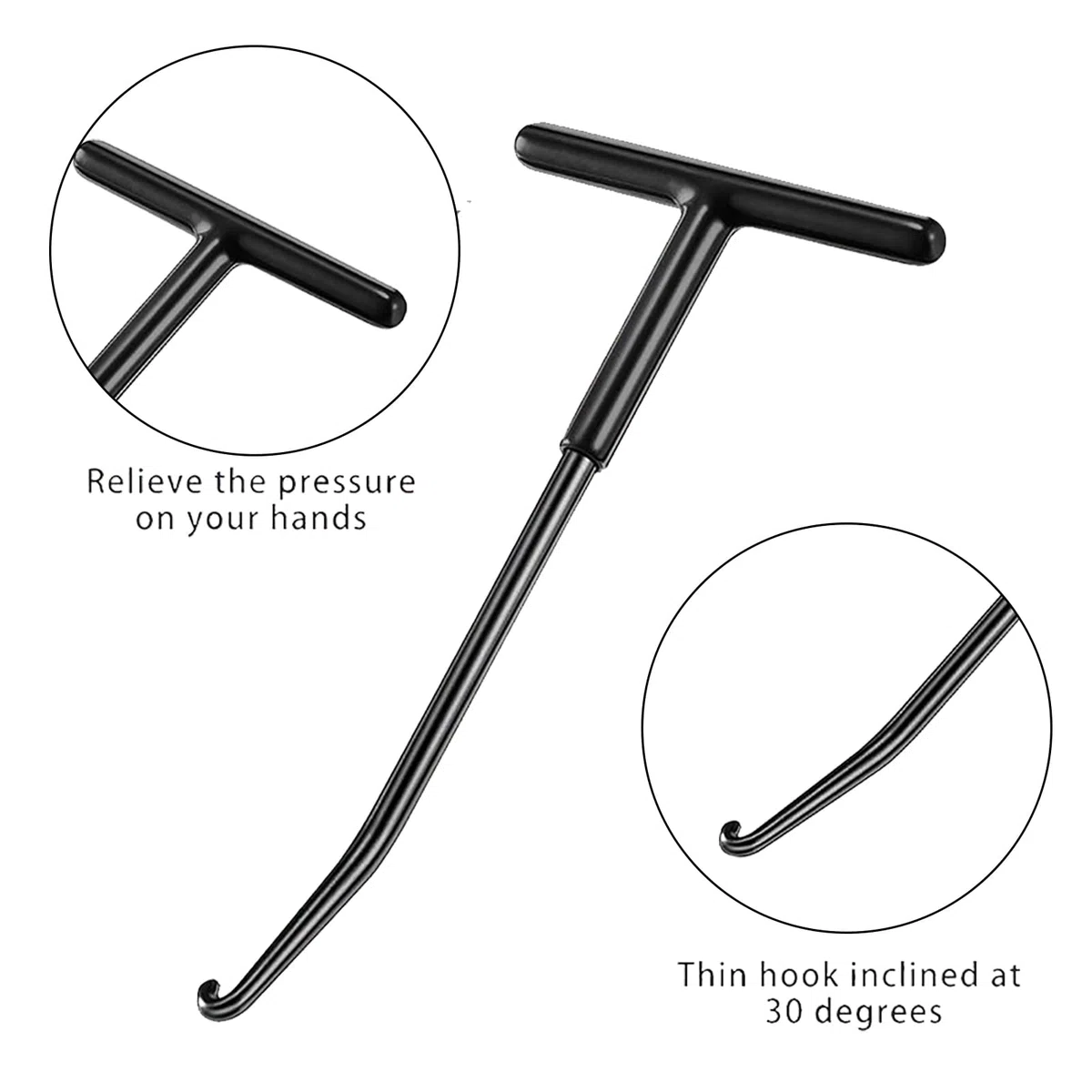 Gancho de Tracción de Resorte de Motocicleta,T-Handle Spring Hook,Gancho para Muelles,Herramienta de Extracción de Gancho de Resorte,Extractor de Gancho Resortes,Extractor Tool Kart Bike Motocicleta