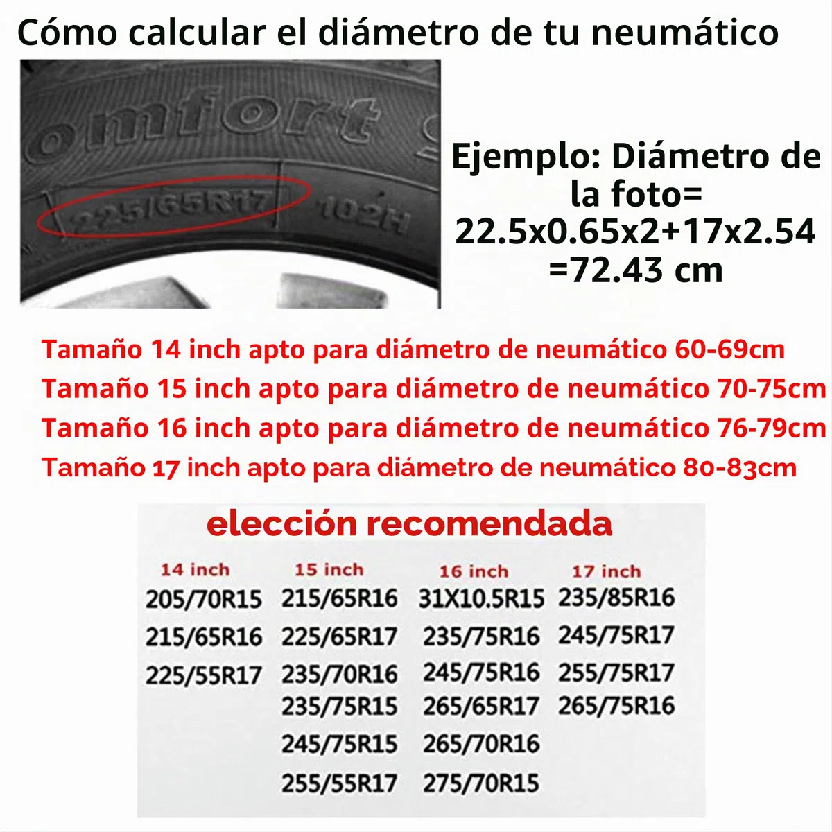 Neumáticos de repuesto para neumáticos de coche, Off-Road Extreme Adventure impermeable, a prueba de polvo, apto para SUV, autocaravanas, remolques, rueda de coche de 16 pulgadas