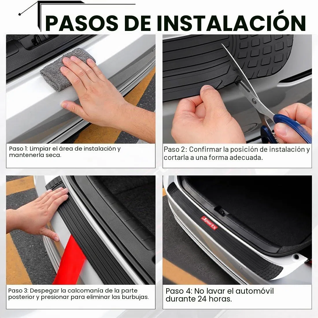 Protector de Parachoques Trasero,Tira Protectora para el Maletero del Coche,Protector Paragolpes Coche de Goma,Protector Universal antiarañazos para el Parachoques del Maletero,para el Coche