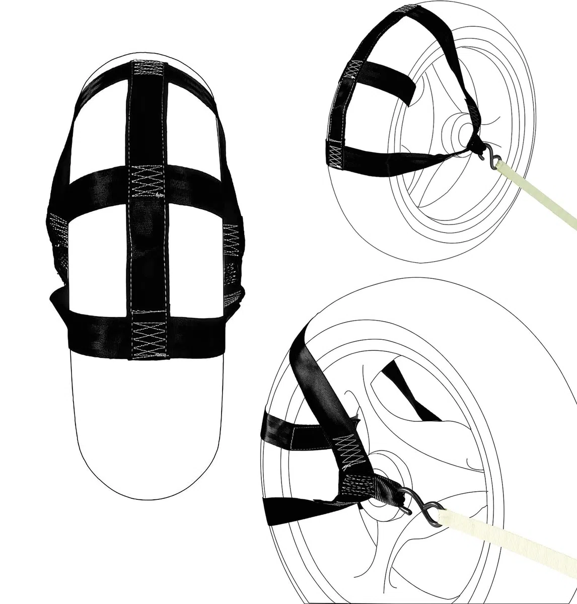 Correa de Amarre para Rueda Trasera de Motocicleta, Correas Tensoras Universales, Accesorios para Motocicletas