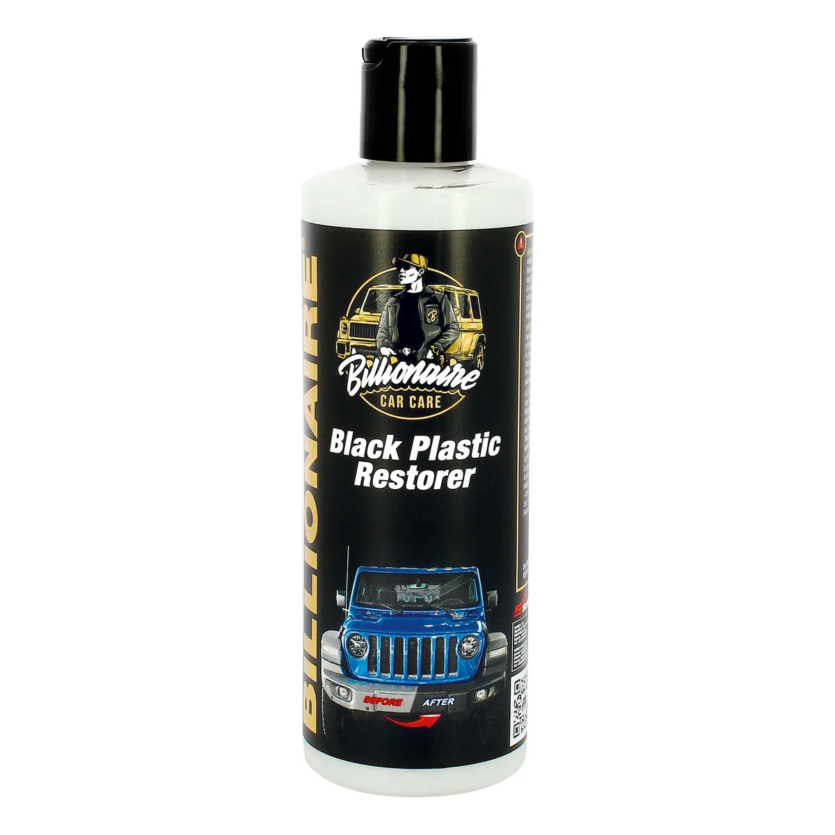 S SUMEX Billionaire Black Plastic Restorer Gel Recuperador de Plástico Restaurador y Hidratador de Plástico para Coche Recupera el Brillo Original 300ml