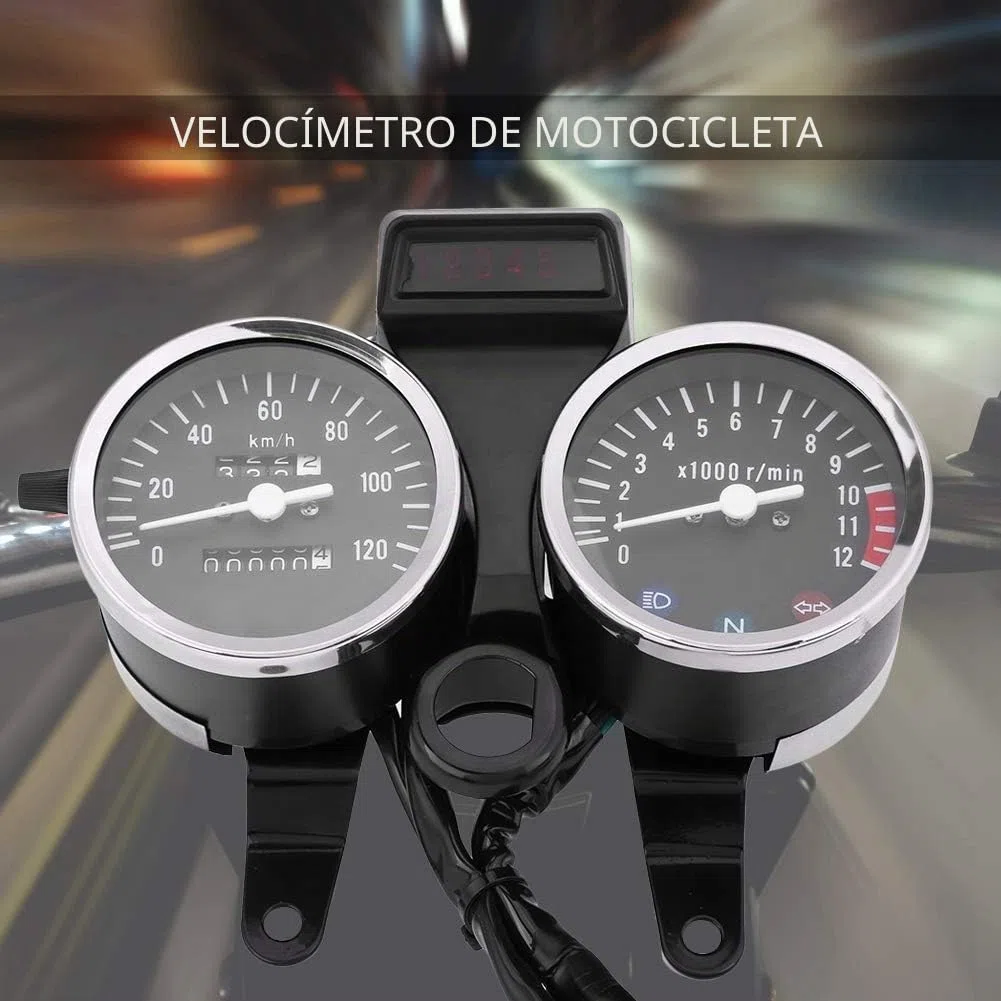 Velocímetro Odómetro LED Motocicleta Accesorios modificados Velocímetro Odómetro Tacómetro