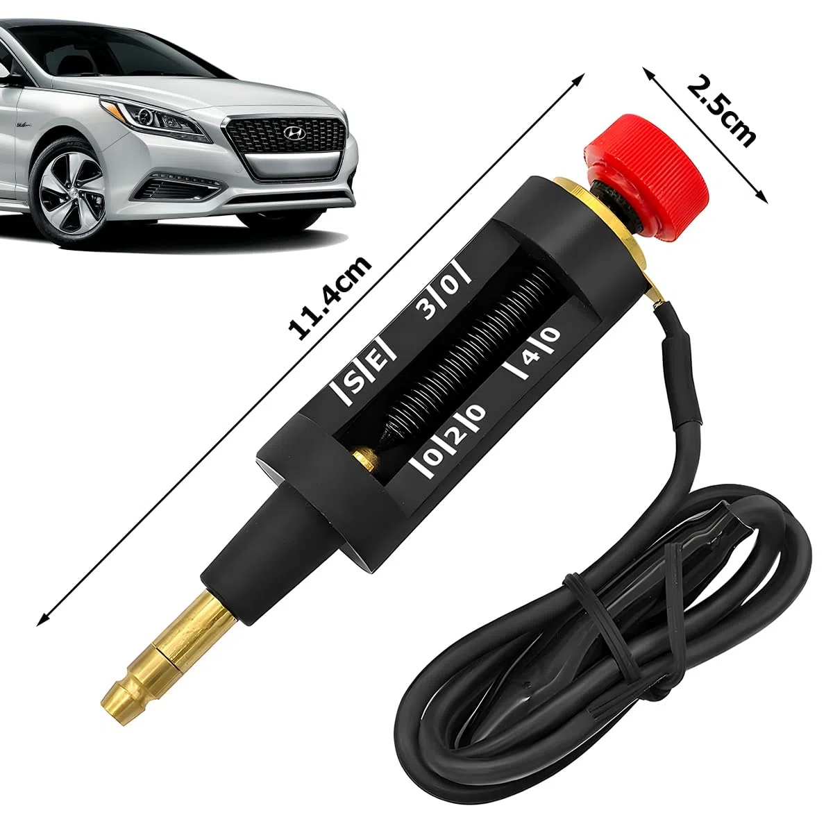 CGEAMDY Probador Bujías Probador Bobina Encendido Del Motor, Probador De Chispa De Encendido Ajustable Del Coche, Herramienta Diagnóstico Automático Bujía, Detector Línea Alto Voltaje Para Automóvil
