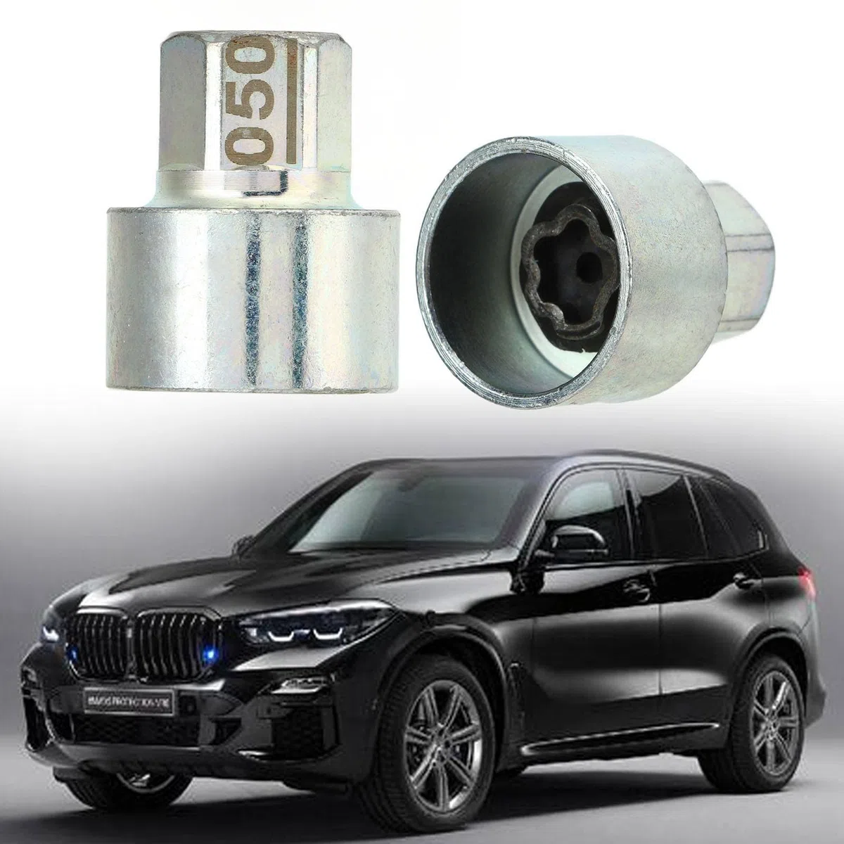 Llave para Tuercas Antivrobo Compatible con Series 3 5 6 7 X1 X2 X3 X4 X5 X6 Z4 Removedor de Tornillos de Ruedas de Metal Resistente y Diseño Profesional para Montaje Sencillo