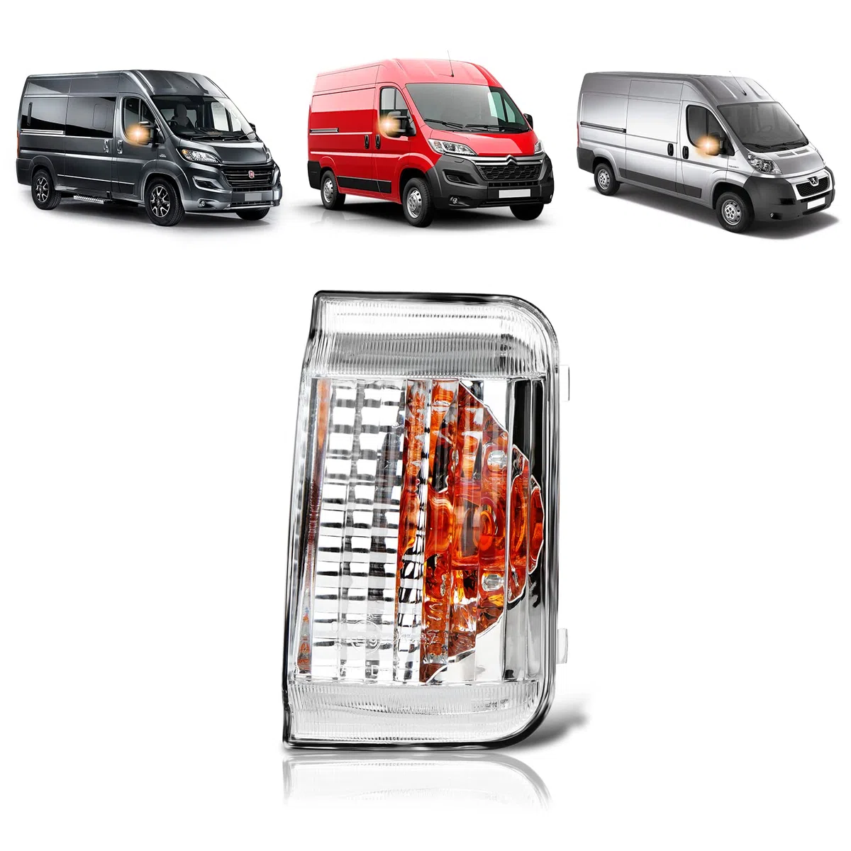 Retrovisor luces de giro intermitente indicador lateral espejo para Citroen Jumper 04/2006-UP, FIAT Ducato (250) 2006-UP, PEUGEOT Boxer 2006-UP (1 Pieza d)
