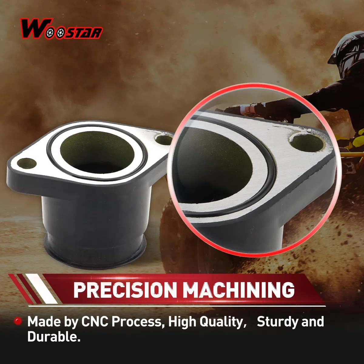 WOOSTAR Carburador Tubo Colector de Admisión Reemplazo para Grizzly Kodiak Wolverine YFM 400 450 2000-2014 ATV OEM #5GH-13586-00