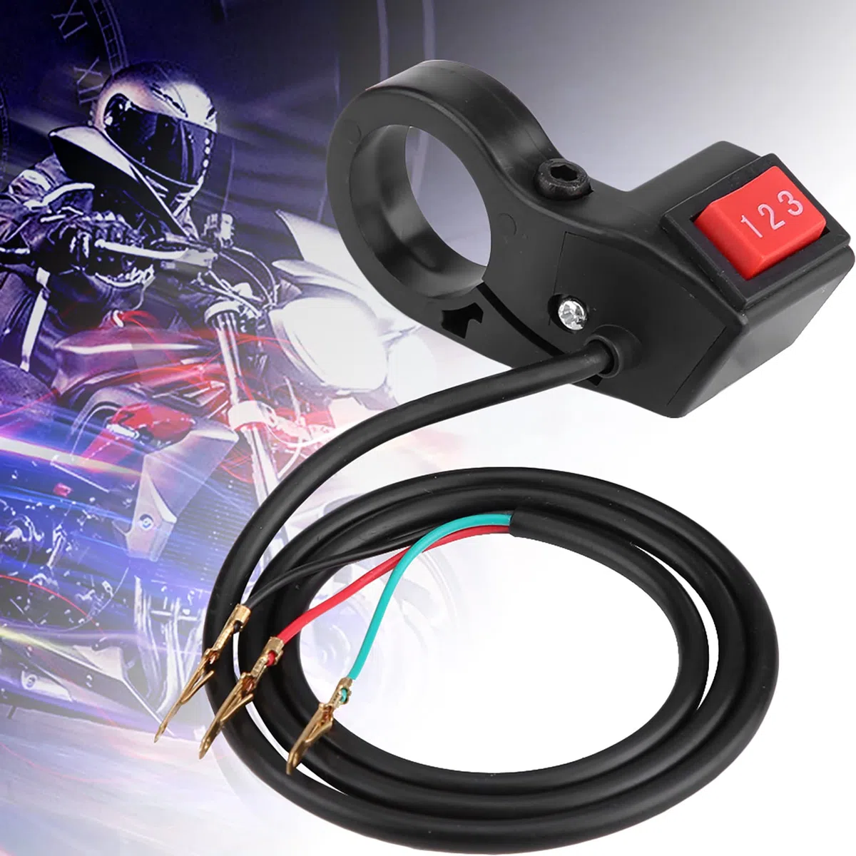 Interruptor de Botón de Encendido y Apagado, Fydun Motocicleta Eléctrica Interruptor de Módulo de 3 Velocidades para Motocicleta E-bike Scooter 22mm 7/8 pulgadas Manillar