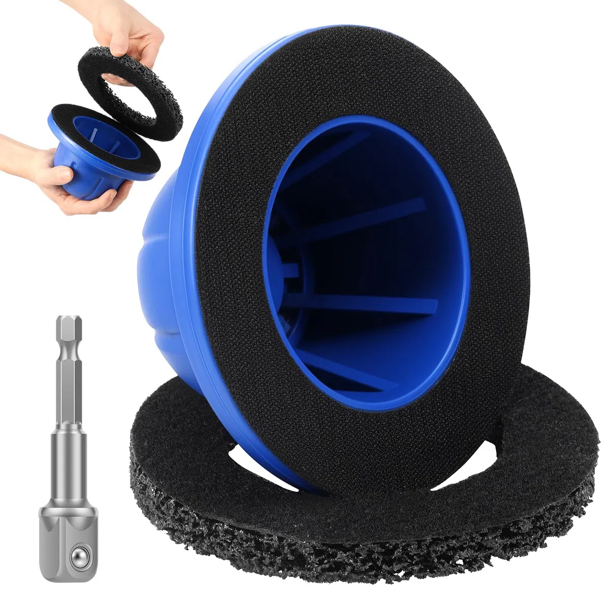 Amoladora de cubo de rueda interior de 90 mm de diámetro exterior, diámetro exterior de 150 mm, lijadora de cabeza esférica para enganche de remolque, limpiador de bujes de rueda para cambio de llanta