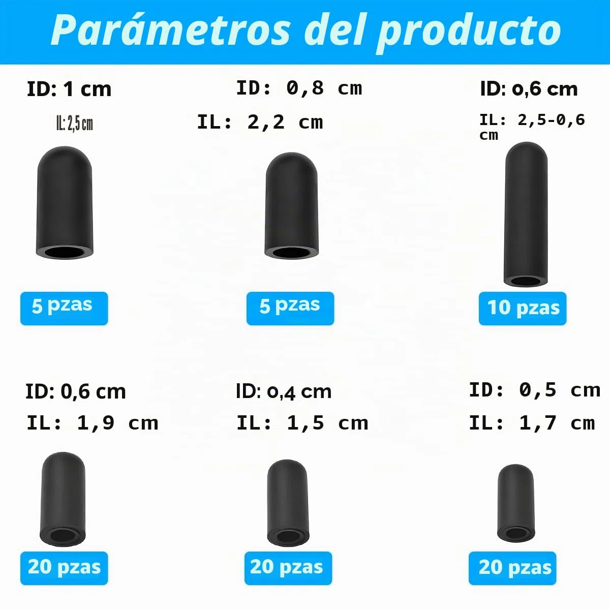 Osilly Kit de 80 Tapones de Vacío para Coche, 6 Tamaños Surtidos de Tapones de Vacío, Tapas de Extremos de Manguera, Juego Surtido para Carburador, Colector, Automotriz, 3/16'' 5/16'' 7/32'' 1/4'' 5