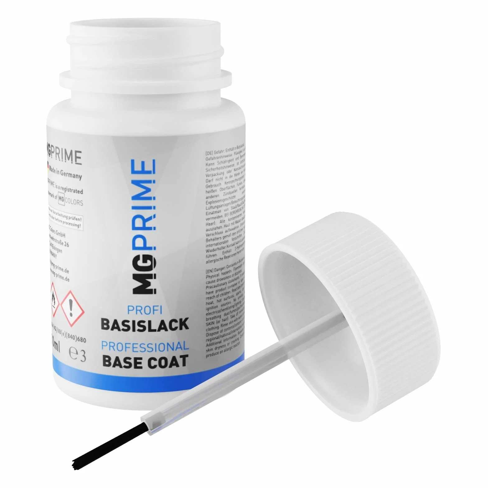 MG PRIME Pintura automotriz Set de lápices de retoque para BMW ND2 Blackstorm Metallic Pintura base pintura transparente, 50 ml cada uno