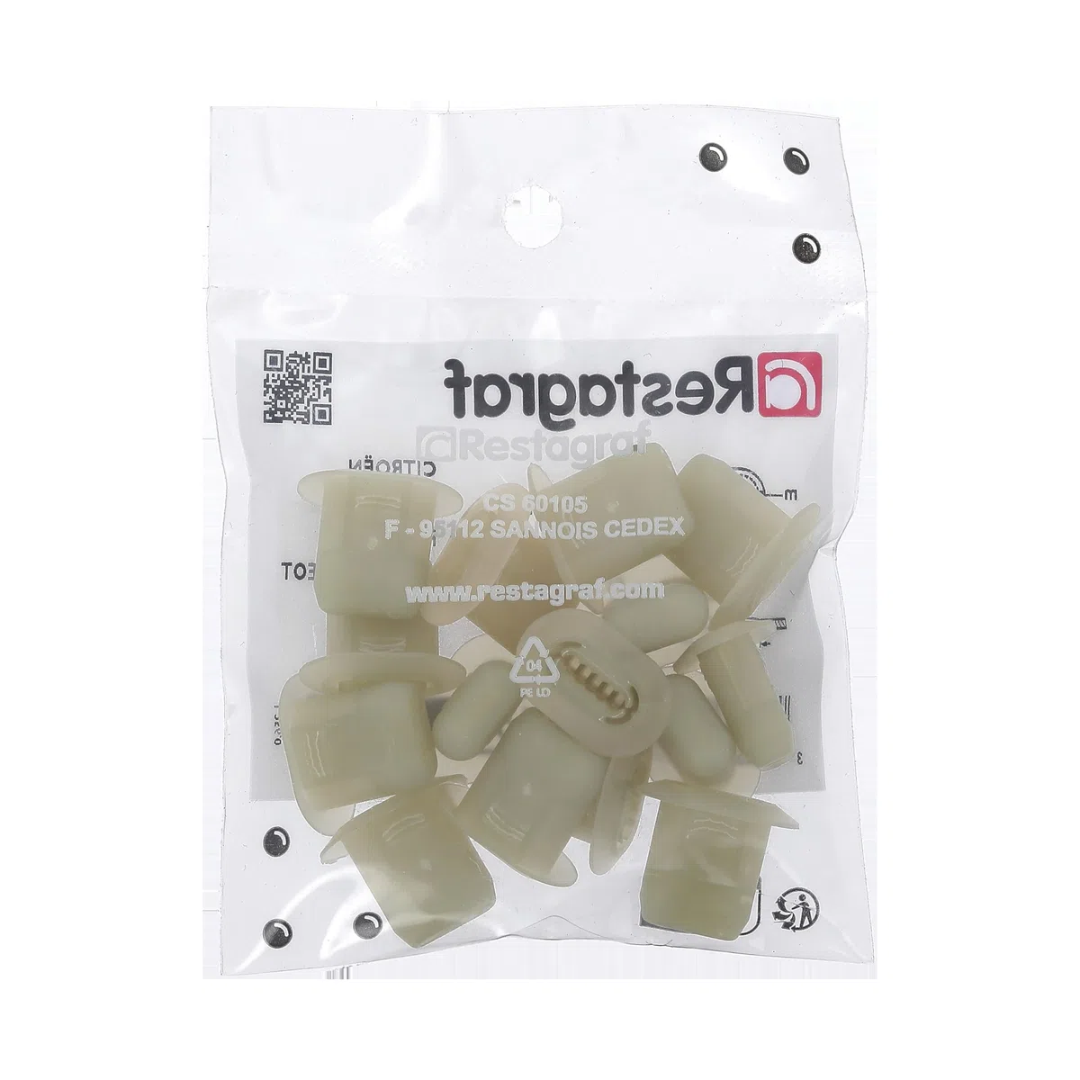 Tuerca de plástico para vehículos Renault/Peugeot/Citroen/Nissan/Opel/PSA, 4,2 mm, diámetro de tornillo, 7,2 x 14,2 mm, sello de 15, natural