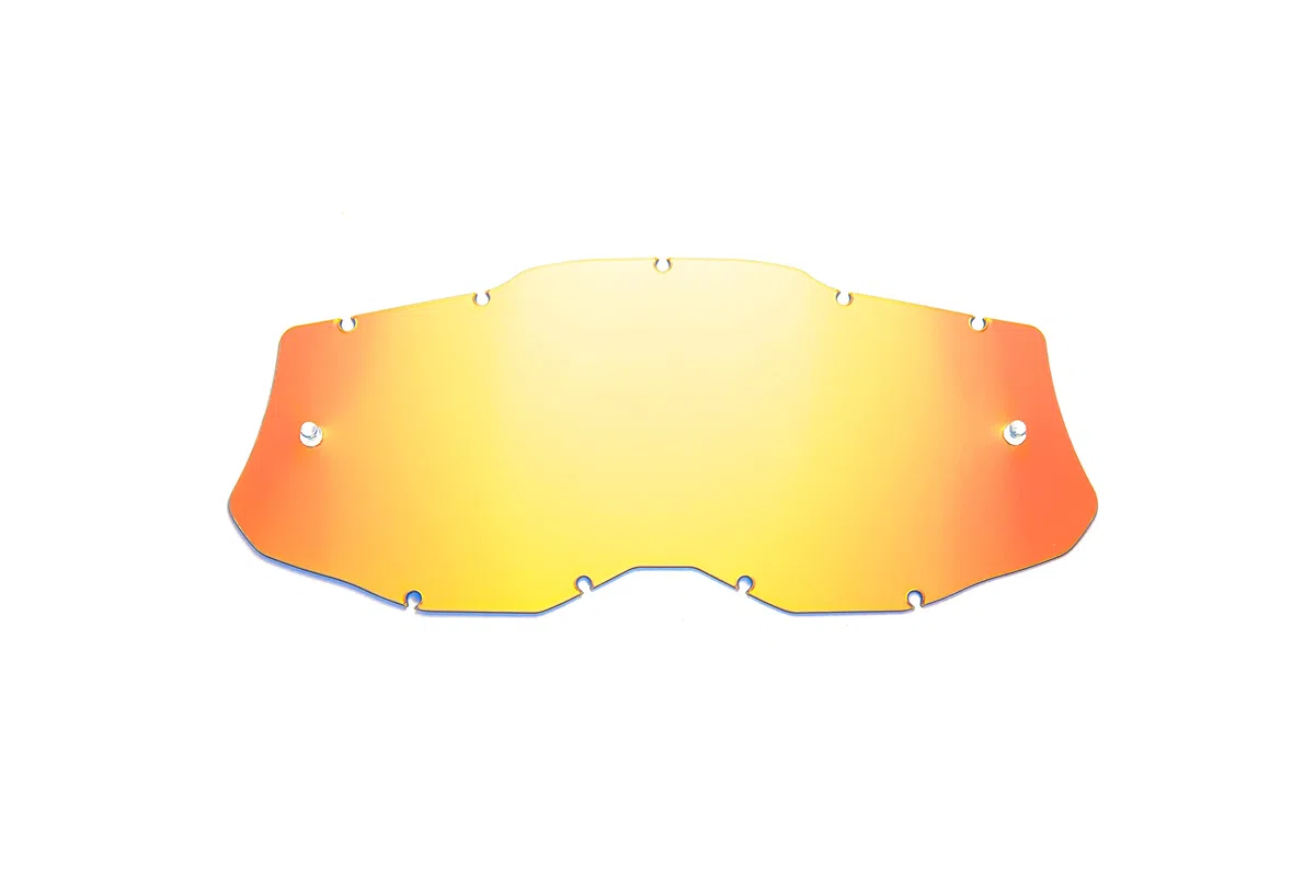 HZ Seecle SE-41S274-HZ-Lente de Repuesto de Color Naranja Espejo Compatible para Gafas/máscara, 100% RACECRAFT 2 / STRATA 2 / ACCURI 2 / Mercury 2, Adultos Unisex, Transparente, Talla única