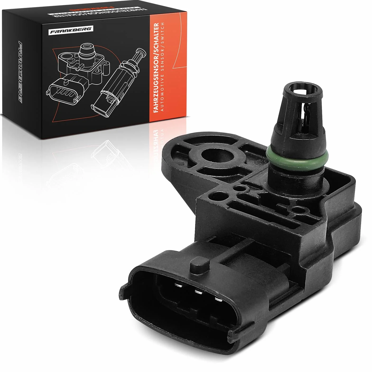 Frankberg Sensor de presión del tubo de aspiración Compatible con 500 312 1.2L 2009-2024 Ducato 250 2.3L-3.0L 2006-2024 Punto 188 1.9L 2003-2012 159 Sportwagon 939 1.9L-2.4L 2006/03-2011/11