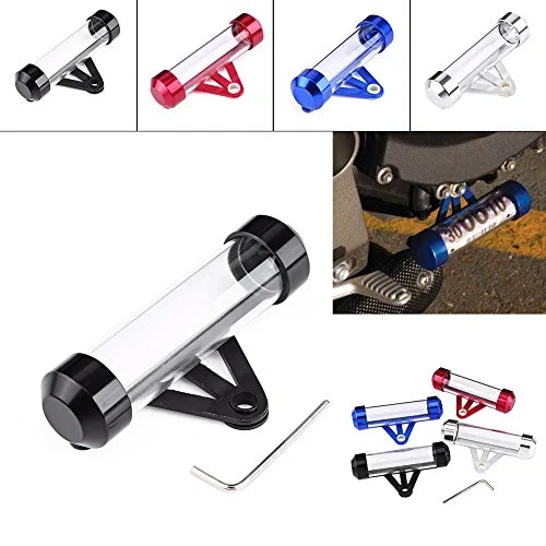 Porta ITV para Moto, Tubo Seguro para Moto, Soporte de Etiqueta de Seguro de Motocicleta, Soporte de Tubo de Impuestos de Disco Cilíndrico (Rojo)