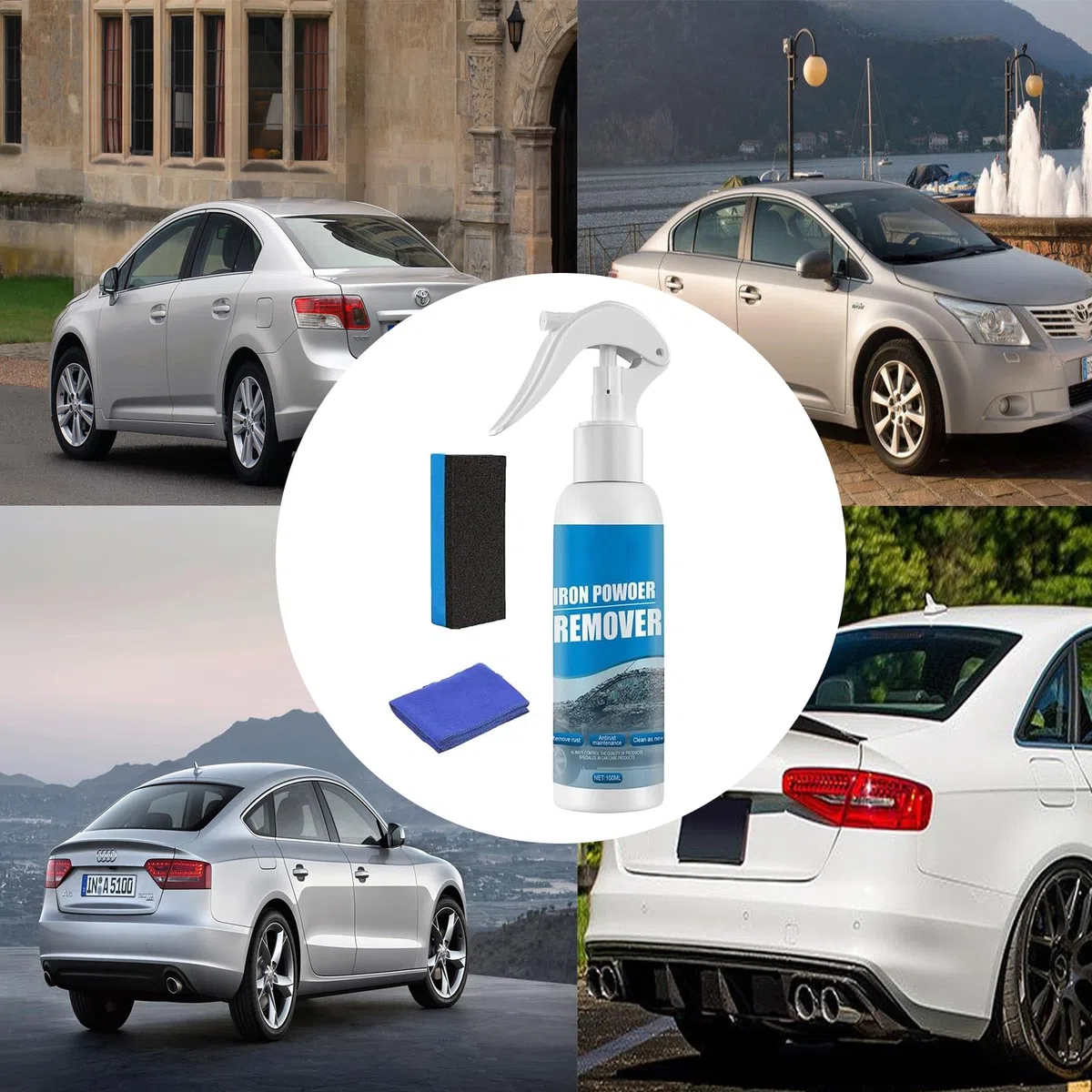 Rakiuty Spray de Eliminación de Óxido, Convertidor de Oxido, Rust Remover Spray, Sprays Convertidor, Accesorios de Limpieza del Automóvil, Multipurpose Rust Remover, 100 ml