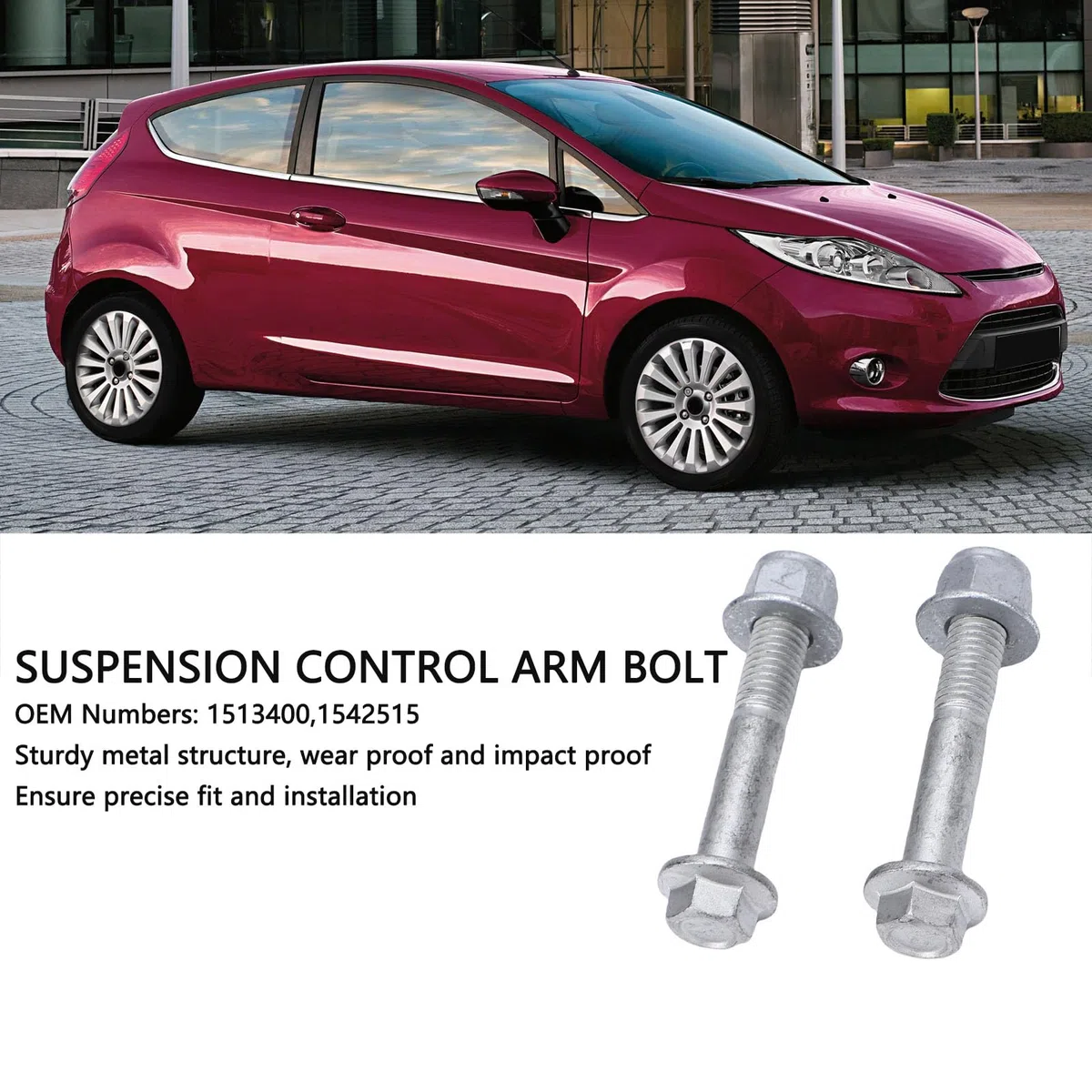 Kit de Pernos de Brazo de Control de Perno de Pellizco de Brazo de Control de Suspensión de 2 Uds, Repuesto para 2008-2020 con Números OEM 1513400 1542515
