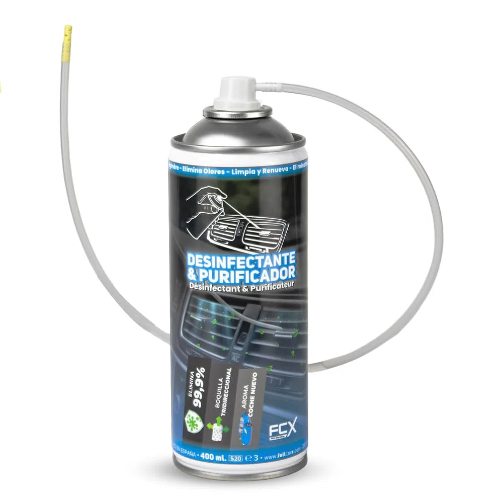 Spray Limpiador Purificador Conductos Aire Acondicionado Coches - Ambientador Aroma Coche Nuevo - Restaura Frescor, Tratamiento con Fragancia Agradable Olor