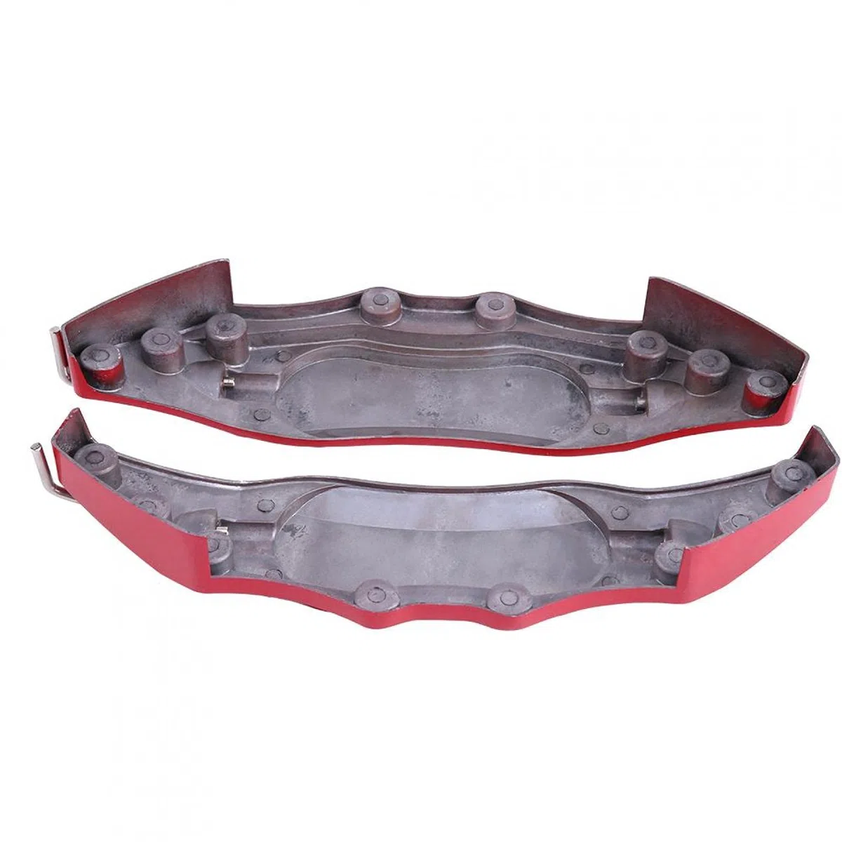 Cubierta de Pinza de Freno, Cubierta de Pinza de Freno de Coche, 2 Piezas de Cubierta Protectora de Pinza de Freno de Aluminio para Cubo de Rueda 16in-17in Mediano(rojo)