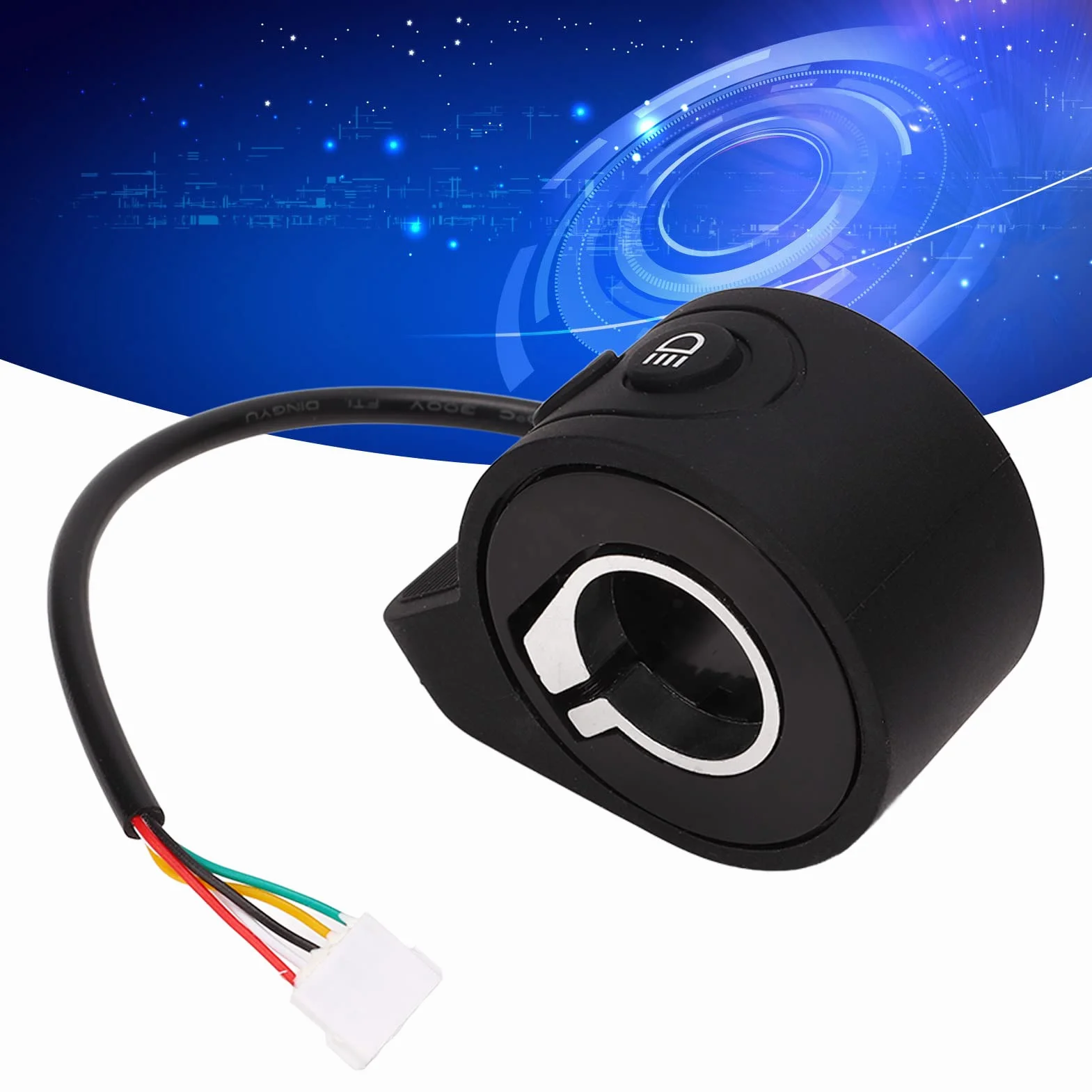 SUNGOOYUE Acelerador de Pulgar para Scooter Eléctrico, Control Regulable 3 Niveles, Impermeable IP54, Compatible con (Color Negro)