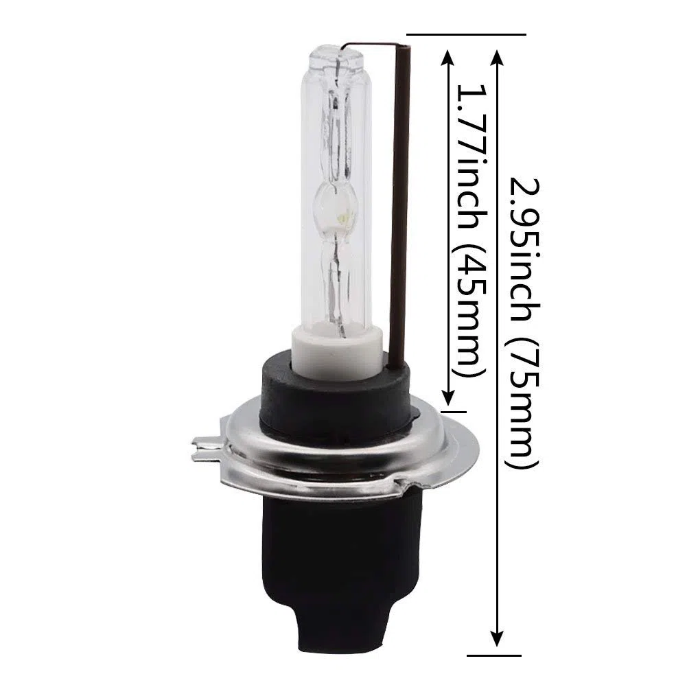 H7 35W HID bombillas de xenón faro lámpara de repuesto, Base de metal, 6000k blanco, 2pcs/set