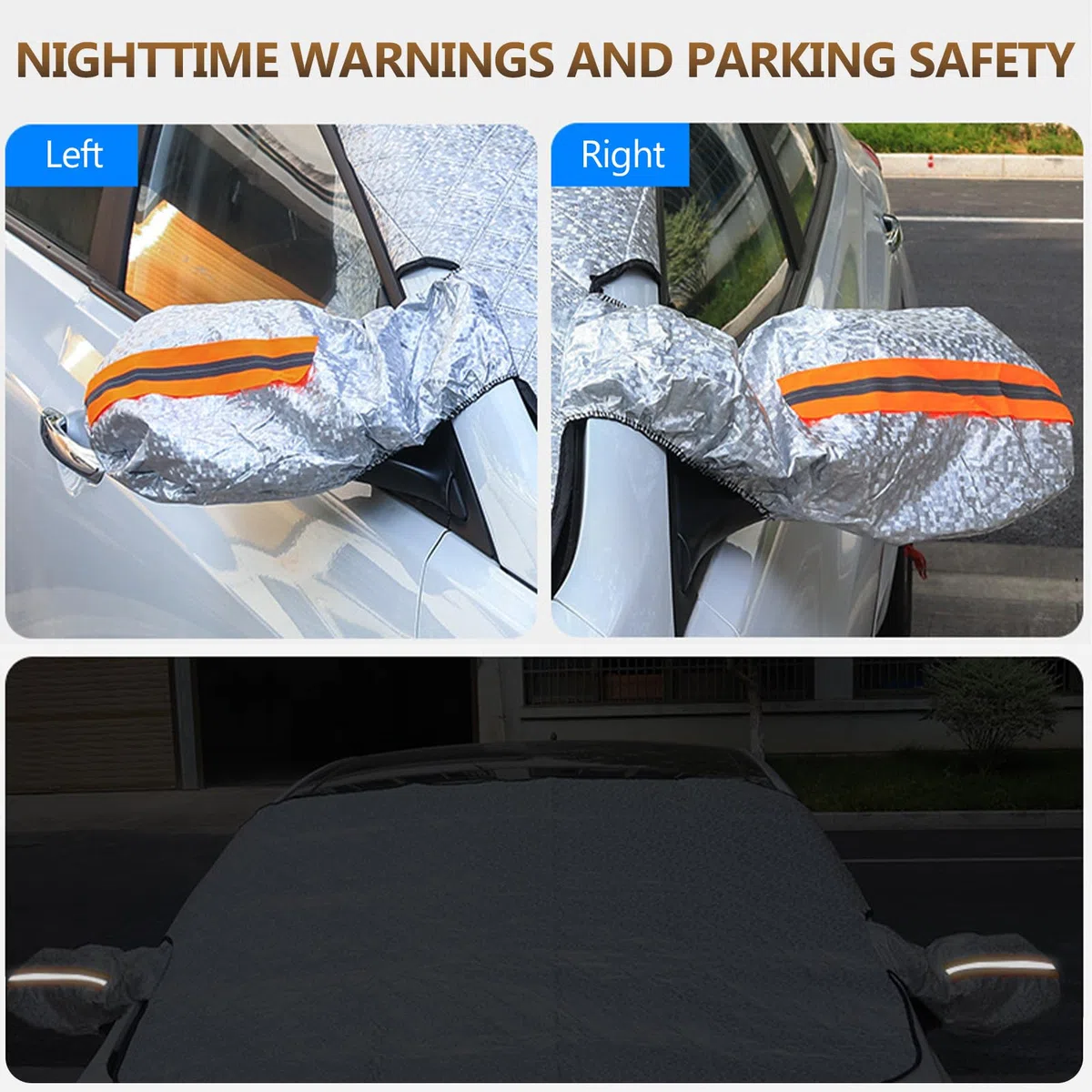 Protector de Parabrisas, Universal Cubierta Magnética de Parabrisas para Invierno con 5 Magnético, Funda Plegable Protector Luna Coche Hielo Protege de Hielo, Nieve Viento, Lluvia, 147x108cm
