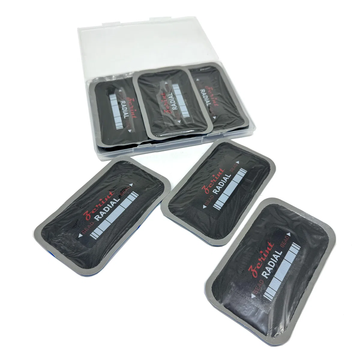 TP-R07 Parche de Reparación Radial, Parche de Reparación de Pinchazos de Neumáticos para Automóviles, Camiones, Autobuses, 5" x 3", 2 Capas, 9 Piezas