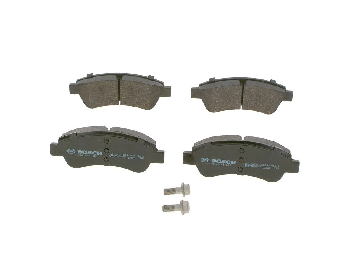 Bosch BP318 - Pastiglie Freni Auto, Delantero - Calidad Bosch - Reducción de Ruido y Polvo - Certificación ECE-R90 - Sin Cobre - 1 Juego de 4 Pastillas - Con Accesorios