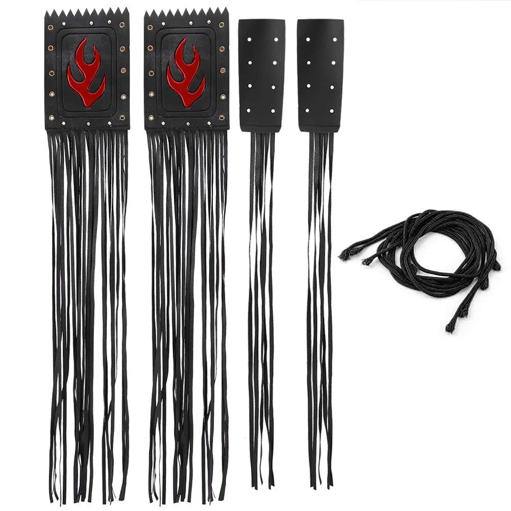 Cubierta de Palanca de Manillar de Flecos de Borla de Manillar de Motocicleta Universal de Cuero 2 para Pieza de Accesorios de Repuesto de Victory Cruiser