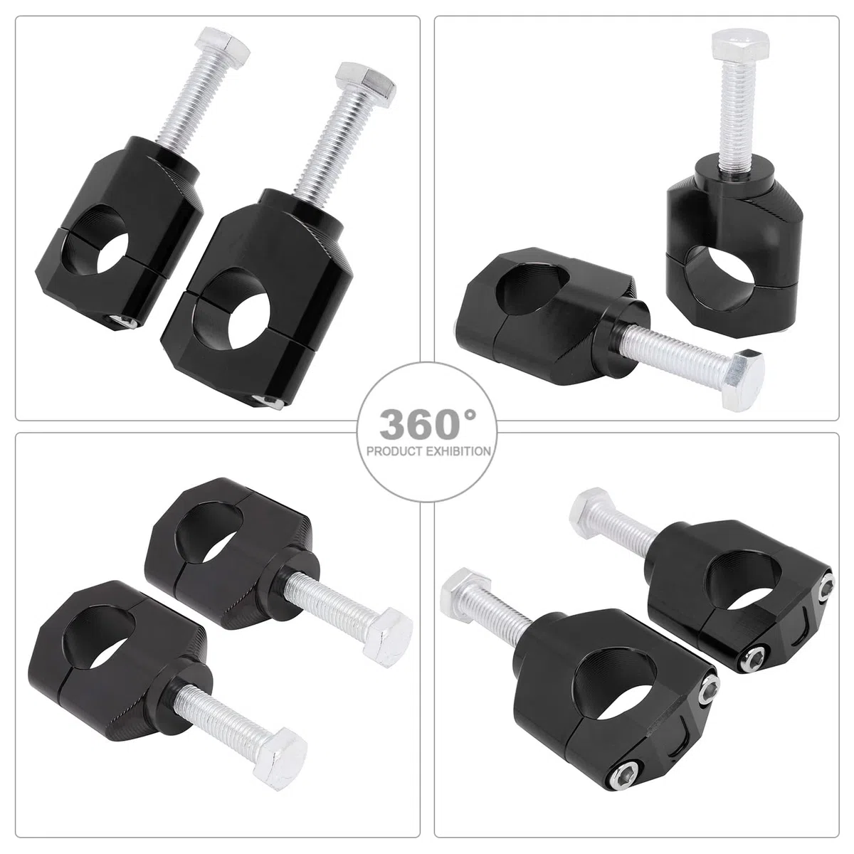 Soporte de la Abrazadera de Montaje de la Abrazadera de la Motocicleta - CR125R 00-07 CR250R 99-07 CRF250R 04-17 CRF450R 02-18 CRF450RX 17-18 CRF250X 04-17 CRF450X 05-17 - (1 1/8" 28MM) (Negro)