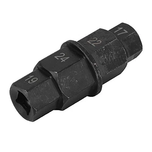 Qiilu Herramienta para Eje Hexagonal, Herramienta para Eje de Motocicleta, Herramienta de reparación de Llave para Eje de neumático de Motocicleta para Eje Delantero de 17 mm, 19 mm, 22 mm y 24 mm