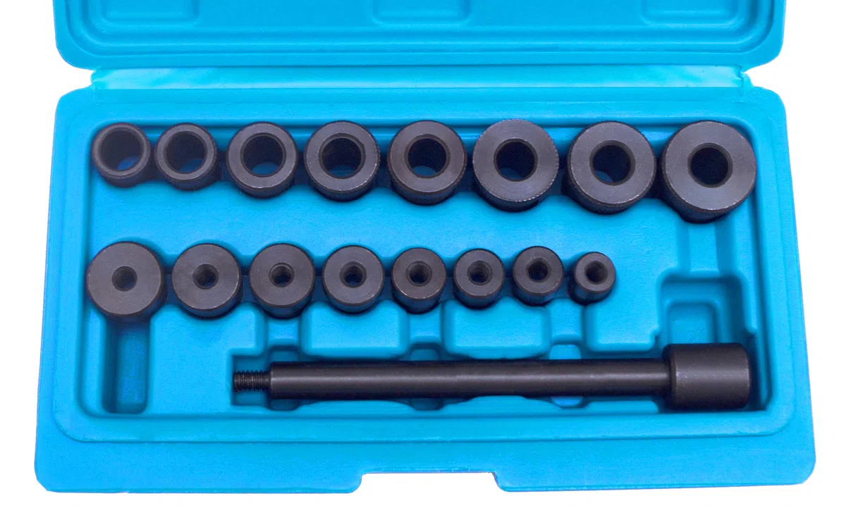 JOMAFA - HERRAMIENTA ALINEADOR EMBRAGUE CENTRADOR EMBRAGUE UNIVERSAL 17 PIEZAS Kit universal de herramientas de alineación de embrague